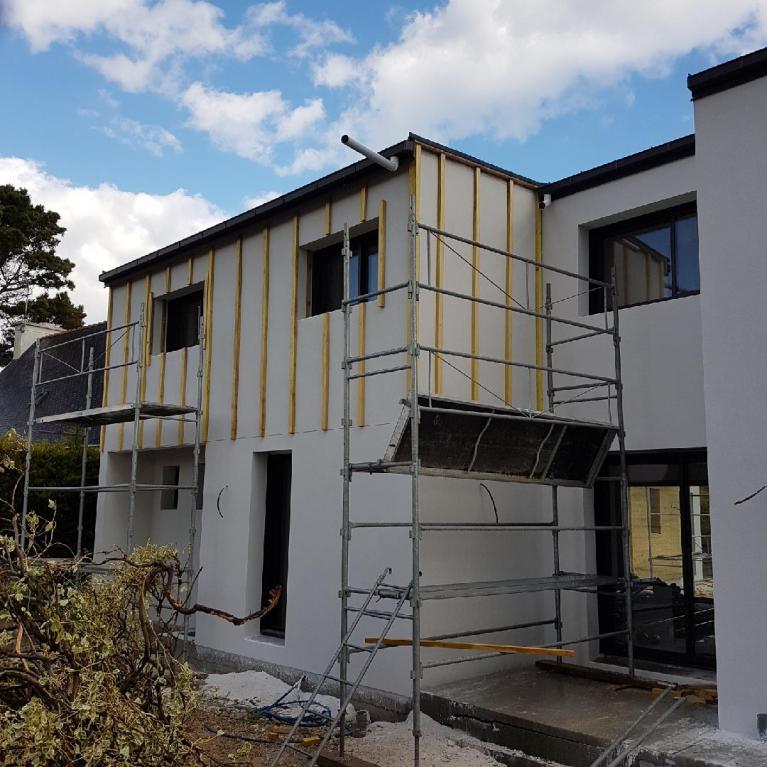 Préparation support zinc chantier de Loctudy