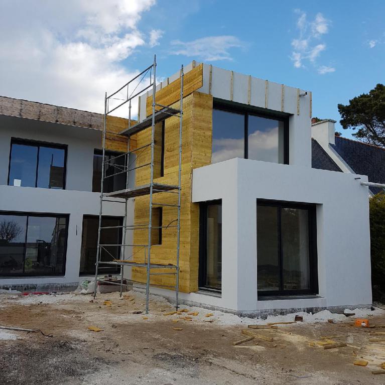 Préparation support zinc chantier de Loctudy