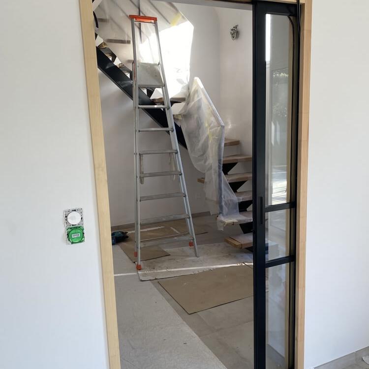 Porte de galandage vitrée 