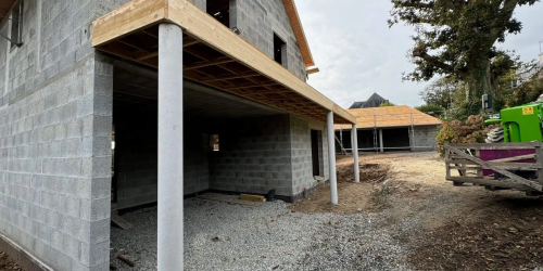 Octobre 2024 : pose d'une charpente