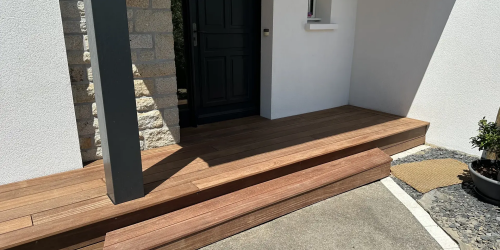 Réalisation d'une terrasse Camaru à Fouesnant