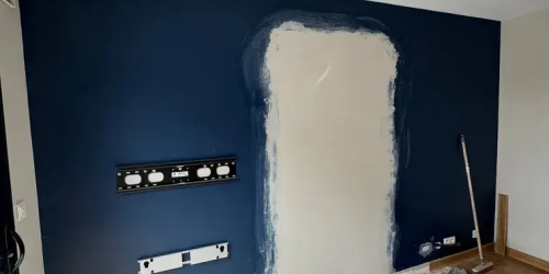 Janvier 2025 : Rebouchage d'une ouverture (ancienne fenêtre)