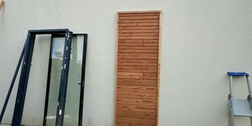 Janvier 2025 : Rebouchage d'une ouverture (ancienne fenêtre)