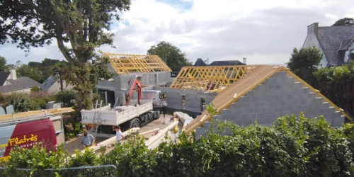 Septembre 2024 : pose d'une charpente