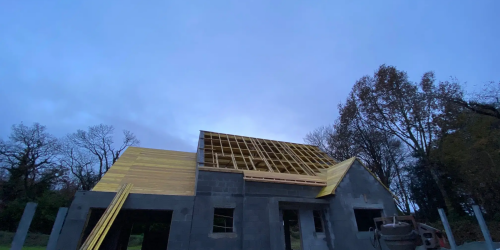 Décembre 2025 : pose charpente traditionnelle