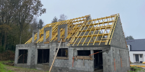 Décembre 2025 : pose charpente traditionnelle